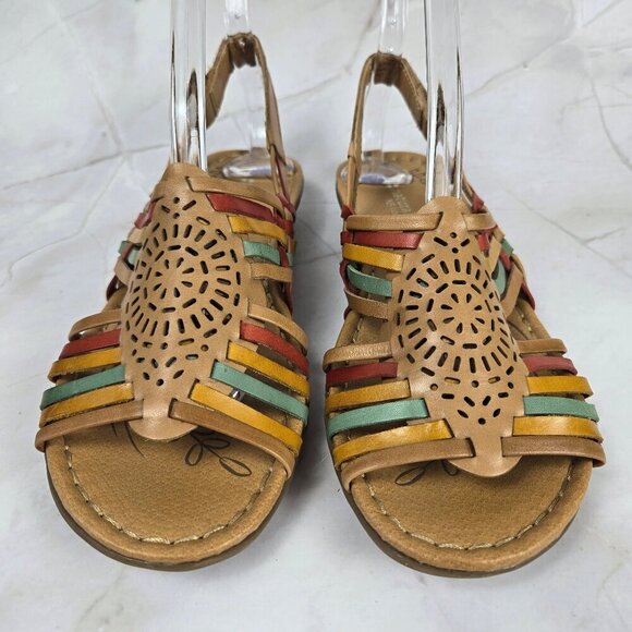Naturalizer Size 8 "Wendy" N5 Comfort Huracha Sandals Hook & Loop Adj Back Strap - Picture 3 of 16